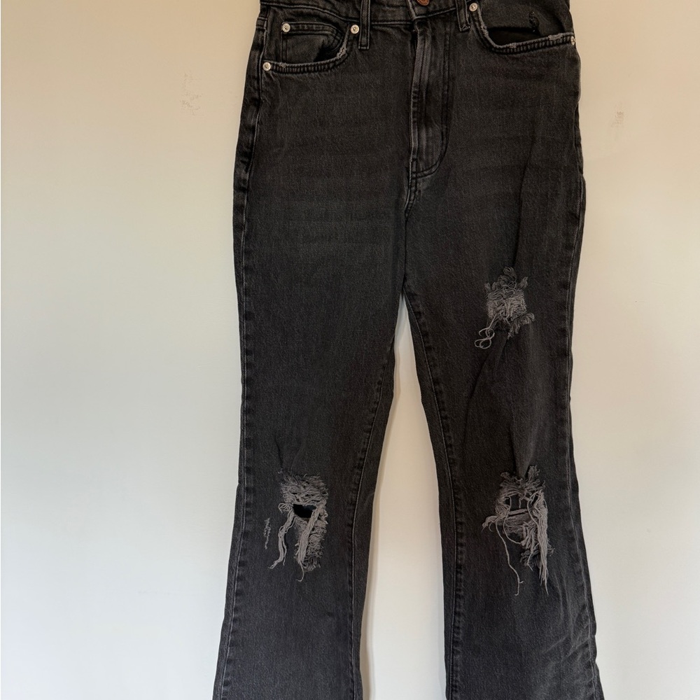 BDG Black Distressed Straight Leg Jeans